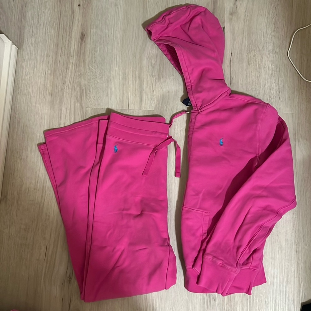 Vintage Ralph lauren matching pink track suit size xs